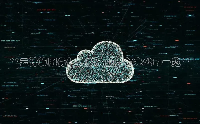 凯捷体育雷柏科技**云计算服务提供商：业界领先公司一览**
