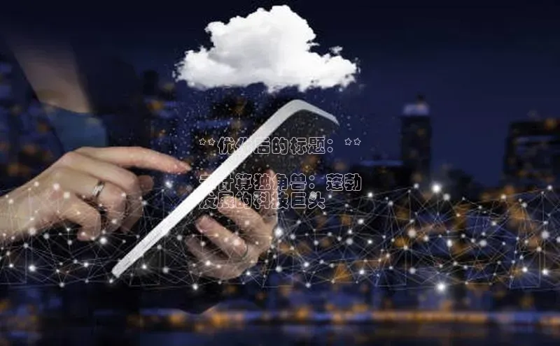 意昂4凯捷体育颐驰 06**优化后的标题：**

云计算独角兽：蓬勃
发展的科技巨头